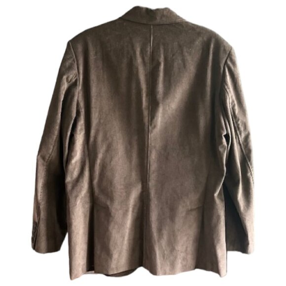 Old Navy Men's Corduroy Blazer Sport Coat Sz L Faded Dark Brown Plaid Lined NWOT - Picture 9 of 13